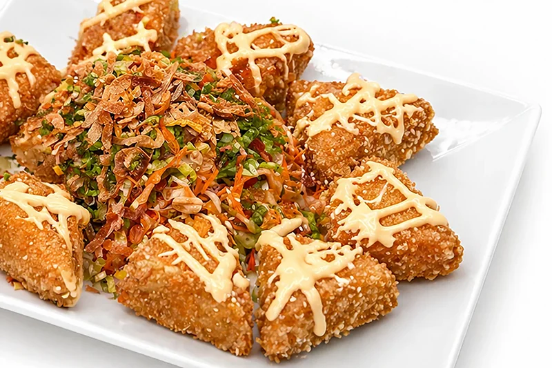 Gỏi Cá Chiên Giòn Sốt Mè Cam - Ảnh 2